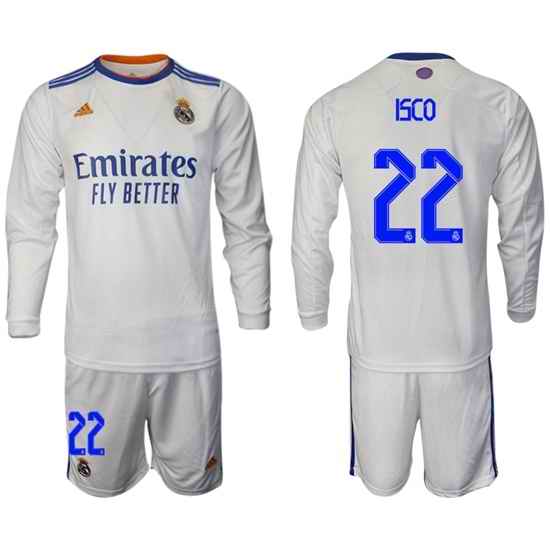 Men Real Madrid Long Sleeve Soccer Jerseys 563